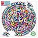 eeBoo Piece and Love Triangle Pattern 500 Piece Round Circle Jigsaw Puzzle Jigsaw Puzzle for Adults and Families Includes Glossy and Sturdy Pieces - Image 3