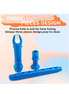 Excefore Soprano Descant Recorder, German Style 8 Hole Music Instrument with Cleaning Rod and Storage Bag for Kids Beginner (Blue)  - Image 4