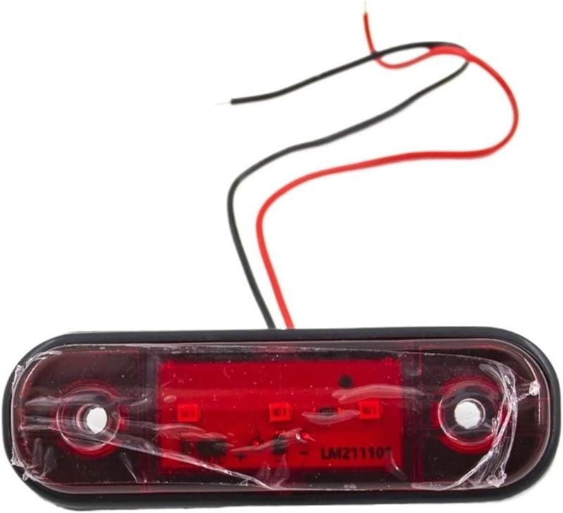 4PCS Warning Light LED Trailer Camion Orange 12V 24V LED Side Marker Truck Accessories Parking Lights(4x Red) - Image 1