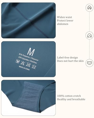LEVAO Women's High Waist Seamless Underwear Full Coverage Brief No Show Panties Sexy Comfortable Pantie Multi Pack S-XXL - Image 5