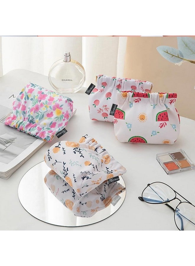 MAYCREATE® 6Pcs Small Pouches for Women, Flower Print Lipstick Makeup Pouch, Aesthetic Women Pouches, Cute Pocket Coin Pouch Travel Storage Organizer for Makeup Tools, Accessories - Image 4