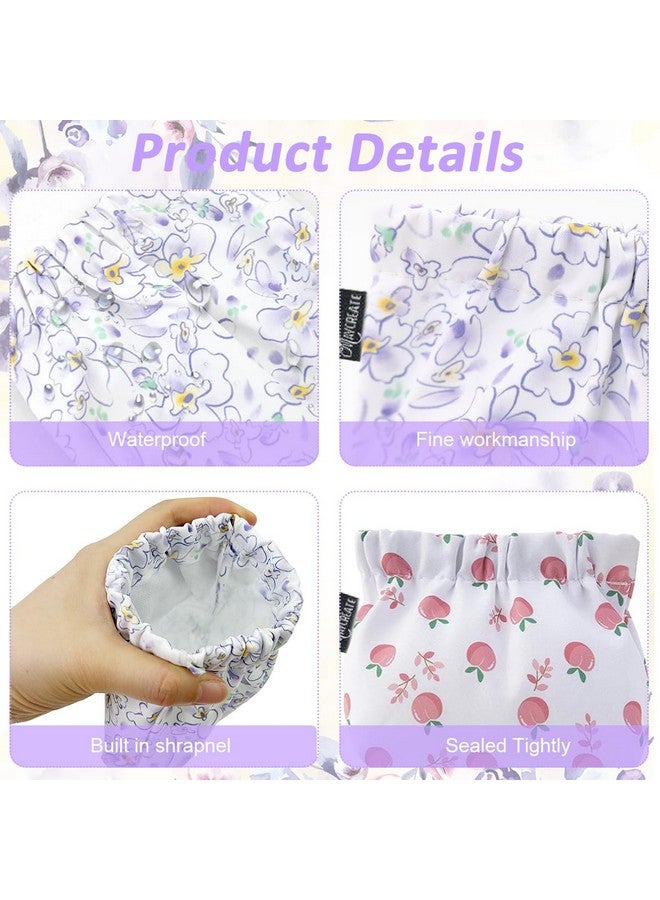 MAYCREATE® 6Pcs Small Pouches for Women, Flower Print Lipstick Makeup Pouch, Aesthetic Women Pouches, Cute Pocket Coin Pouch Travel Storage Organizer for Makeup Tools, Accessories - Image 3