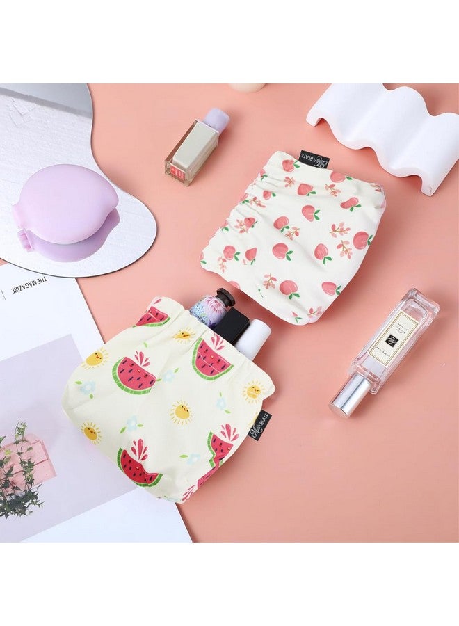MAYCREATE® 6Pcs Small Pouches for Women, Flower Print Lipstick Makeup Pouch, Aesthetic Women Pouches, Cute Pocket Coin Pouch Travel Storage Organizer for Makeup Tools, Accessories - Image 5
