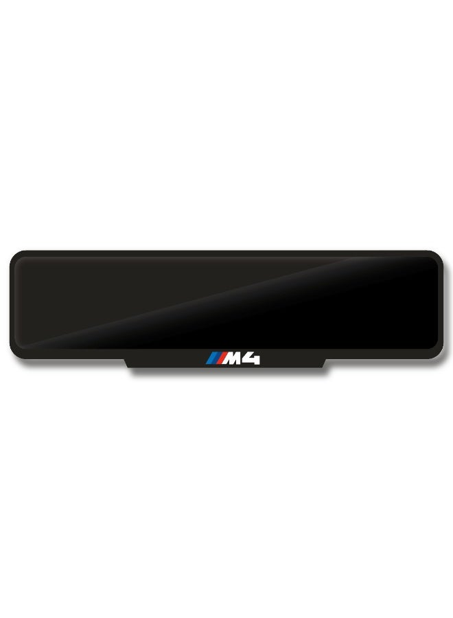 M4 Number Plate Frame – Custom Fit – Black Gloss Finish – Iconic M Performance Logo – Easy Tape Mount – Available in Sport, Square & Long Sizes