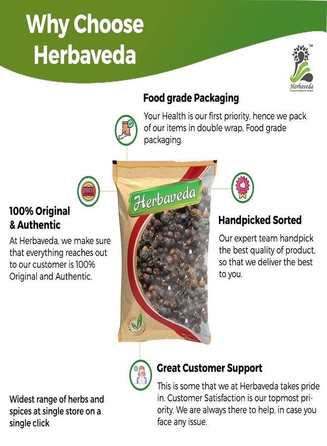 LEANBEING Herbaveda - Dried Juniper Berry 500g | Imported - Image 3