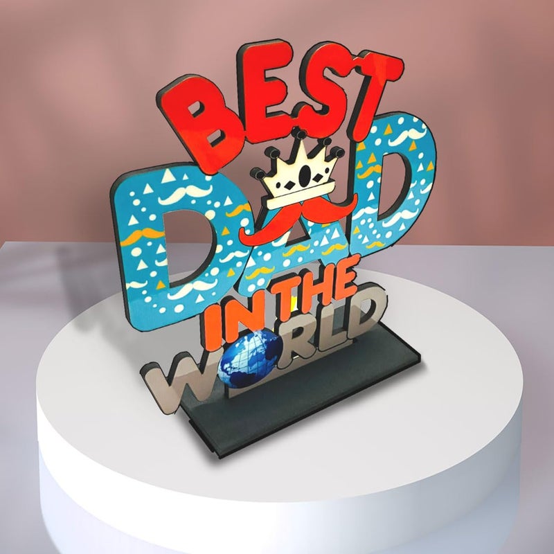 exciting Lives أفضل جائزة للأب - جائزة خشبية لأفضل أب في العالم هدية للأب، بابا، أو Dad | هدية مثالية ليوم الأب، عيد الميلاد وهدية تقدير - Image 4