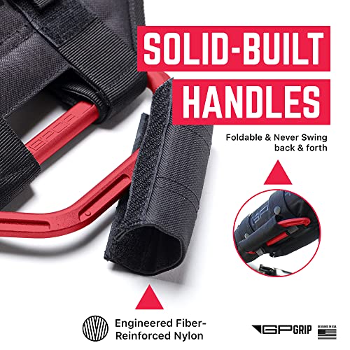 GPCA - GP Grip PRO, Foldable Patented Aluminum Metal Grab Handles for Wrangler 4xe, JL, JT, JK, Sport, Sahara, Rubicon and Gladiator 4DR/2DR 2007-2023, 2 Packs, Firecracker Red - Image 5