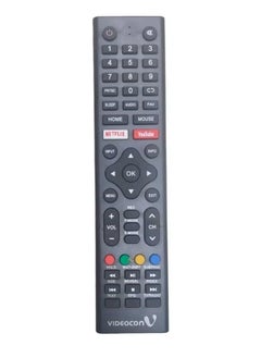 HuHa Videocon TV Remote, Upgraded IR Replacement Remote for Videocon Smart LCD LED Smart Televisions with YouTube & Netflix Key Buttons 