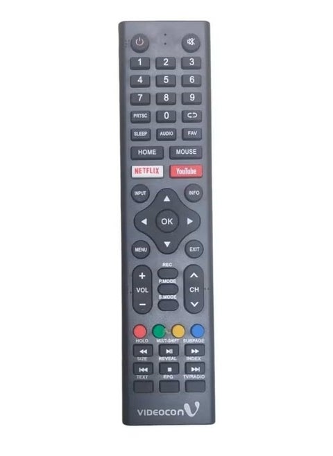 Videocon TV Remote, Upgraded IR Replacement Remote for Videocon Smart LCD LED Smart Televisions with YouTube & Netflix Key Buttons