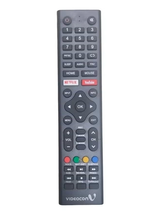 HuHa - Videocon TV Remote, Upgraded IR Replacement Remote for Videocon Smart LCD LED Smart Televisions with YouTube & Netflix Key Buttons - Image 1