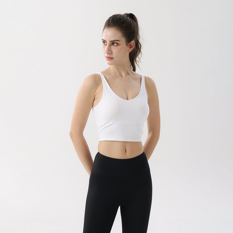 Yoga Suit Wearing U-Shaped Bra Women'S Sports Fitness Beauty Back Quick-Drying Fixed Vest Bra Jogging Inner Chest Pad - Image 5
