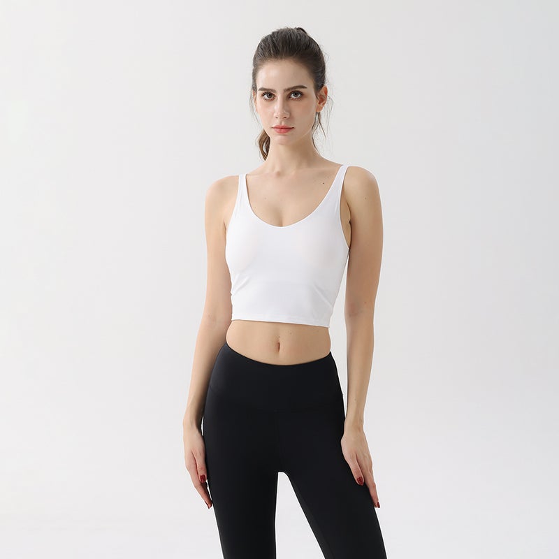 Yoga Suit Wearing U-Shaped Bra Women'S Sports Fitness Beauty Back Quick-Drying Fixed Vest Bra Jogging Inner Chest Pad - Image 4