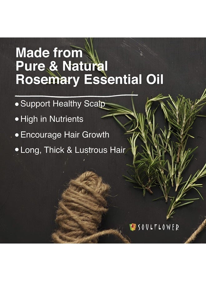 Soulflower Rosemary Castor Hair Oil for Hair Growth, Hairfall Control, For Dry, Damaged, Curly, Coily, Frizzy & Beard Hair - 100% Pure, Vegan, Clinically Proven, Ecocert Cosmos Organic Certified, 6.77 - Image 4