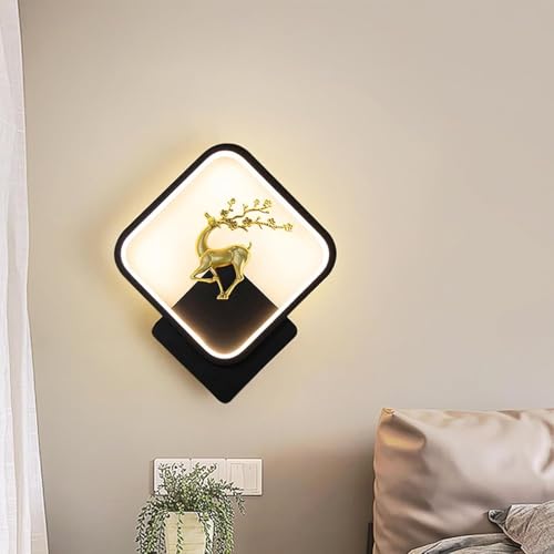 Groeien ABS Pack of 2 Tricolor LED Home Decor Fancy Wall Indoor/Outdoor Decorative Lights for Bedroom,Living Room,Kitchen(Warm+Natural+CoolWhite) (2, hiran-Square) - Image 4