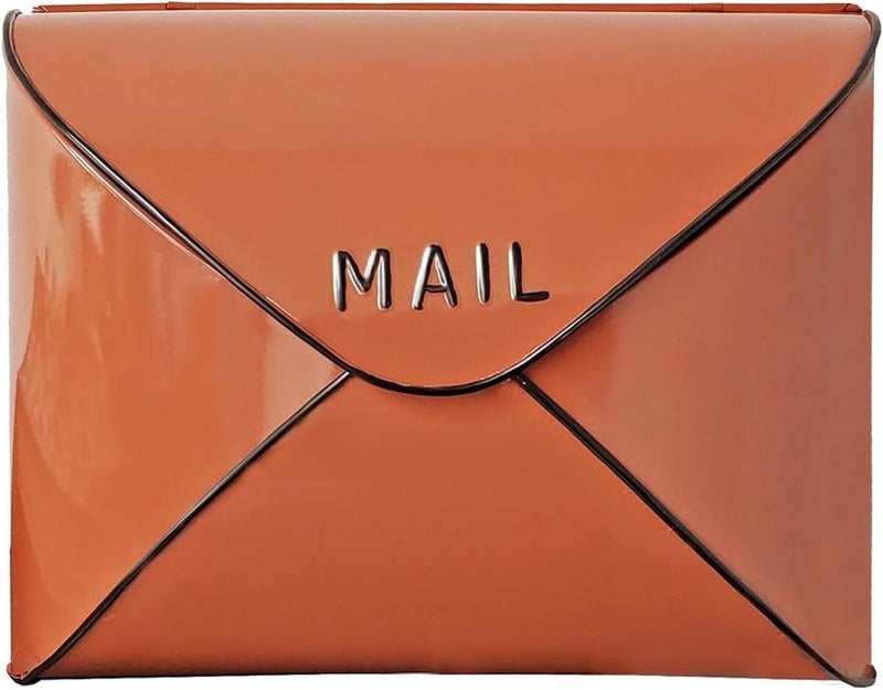 NACH Wall Mount Mailboxes, 11.5 x 9 x 4.5 inch Terracotta Wall Mailboxes for Outside, Waterproof Mailboxes for Outside - Envelope Mailbox - Image 1