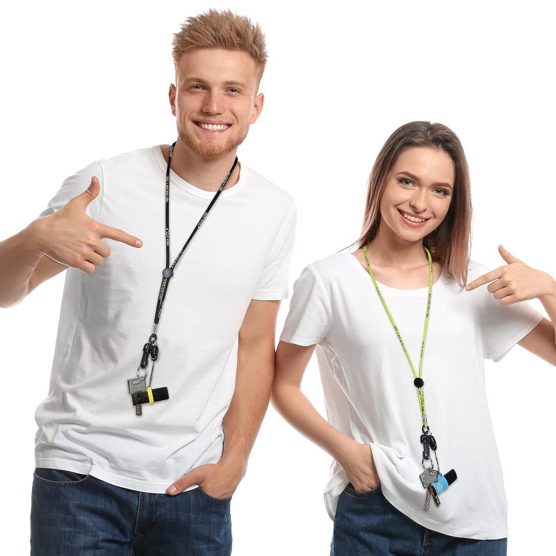 Chinco 19 Pcs Anti-lost Lanyard Set with 2 Pcs Neck Straps 12 Pcs Anti-lost Silicone Ring 5 Pcs Lanyard Accessories - Image 3