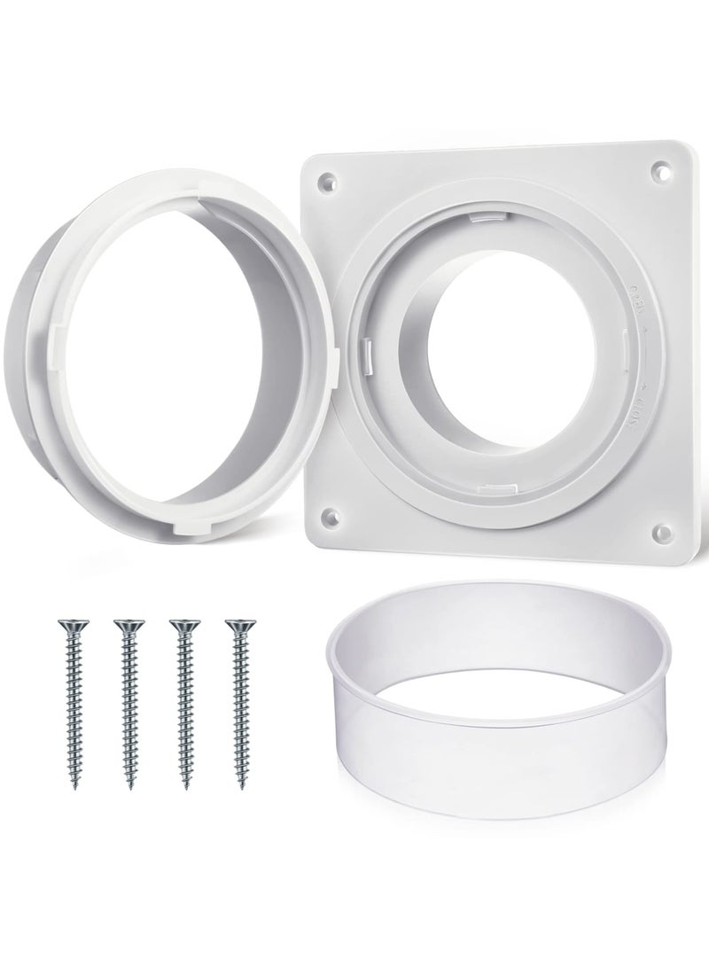 SYOSI محول لوحة جدار فتحة المجفف، 7x7 بوصة، مجموعة موصل دوك المجفف القابلة للتثبيت، اتصال خرطوم أكثر إحكامًا وموثوقية، حشوة محكمة الهواء شفافة محدثة، سهلة التركيب للتنظيف والصيانة (1 مجموعة) - Image 1