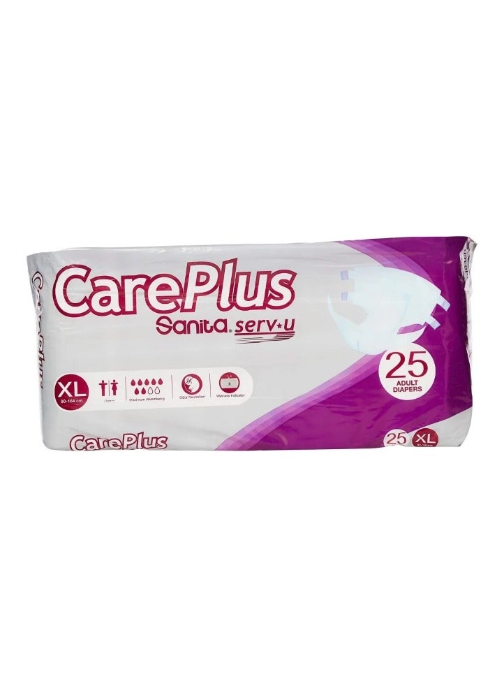 CARE PLUS Sanita Care Plus Adult Diapers – Extra Large – 25 Pieces – Ultra Absorbent, Leak-Proof & Odor Control - Image 2