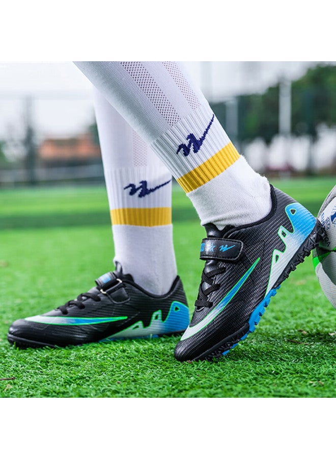 Shuangxing Kids Soccer Shoes Boys Girls Youth Turf Cleats Tf Artificial Grass Training Shoes Students Teenagers Slip-on Soccer Shoes - Image 3