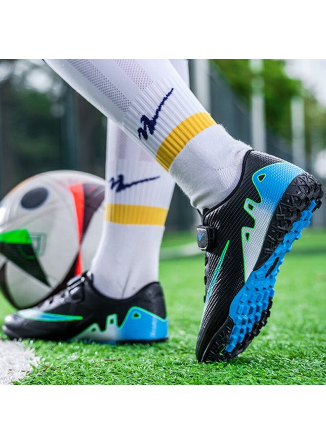 Shuangxing Kids Soccer Shoes Boys Girls Youth Turf Cleats Tf Artificial Grass Training Shoes Students Teenagers Slip-on Soccer Shoes - Image 4