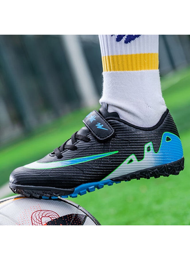 Shuangxing Kids Soccer Shoes Boys Girls Youth Turf Cleats Tf Artificial Grass Training Shoes Students Teenagers Slip-on Soccer Shoes - Image 2