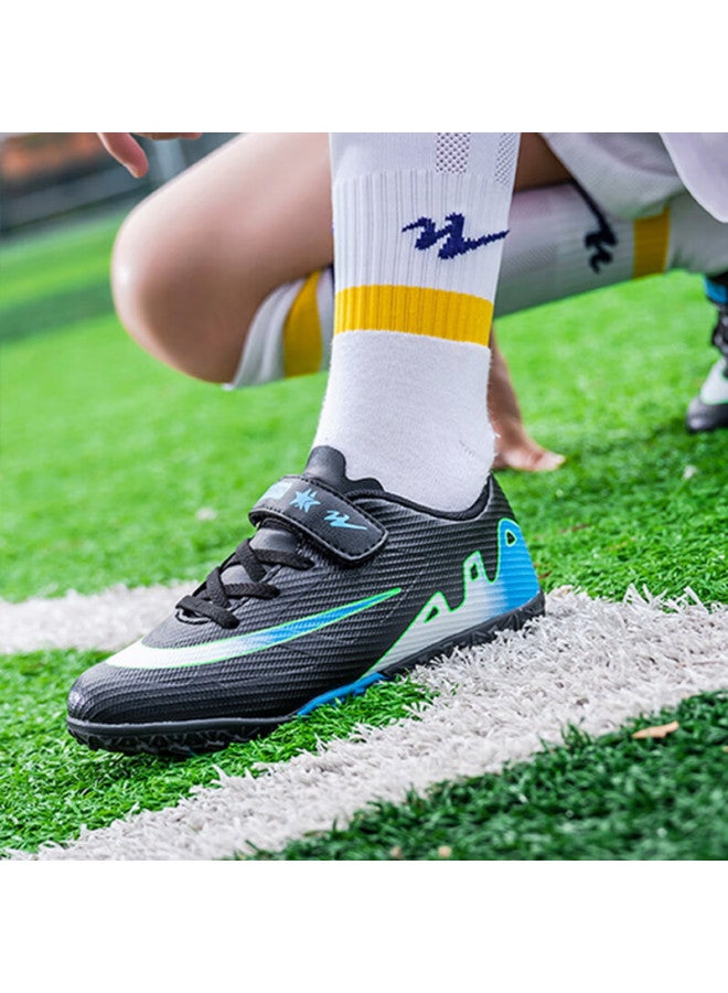 Shuangxing Kids Soccer Shoes Boys Girls Youth Turf Cleats Tf Artificial Grass Training Shoes Students Teenagers Slip-on Soccer Shoes - Image 5