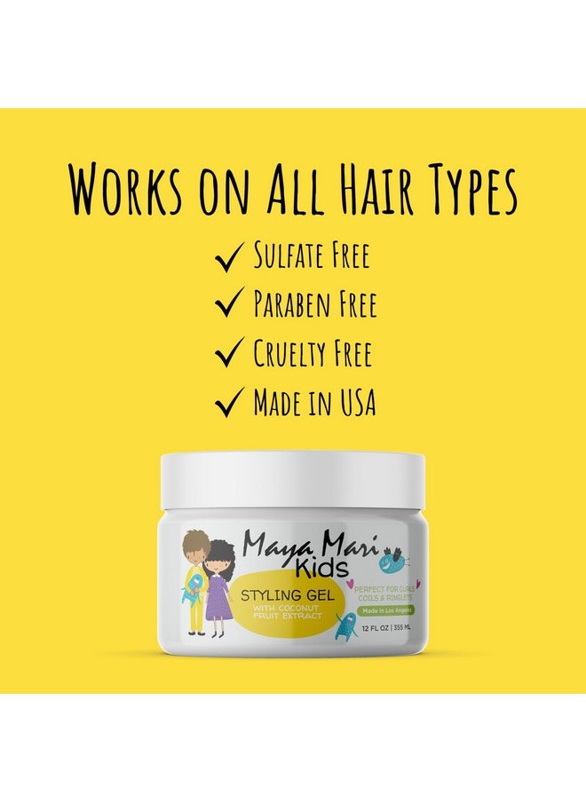 MAYA MARI MAYA MARI Kids Hair Styling Gel with Coconut Fruit Extract | Safe & Gentle Baby Hair Gel | Sulfate-Free Toddler Hair Products for Boys & Girls, 12 oz  - Image 5