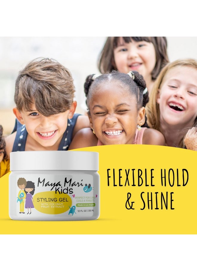 MAYA MARI MAYA MARI Kids Hair Styling Gel with Coconut Fruit Extract | Safe & Gentle Baby Hair Gel | Sulfate-Free Toddler Hair Products for Boys & Girls, 12 oz  - Image 4