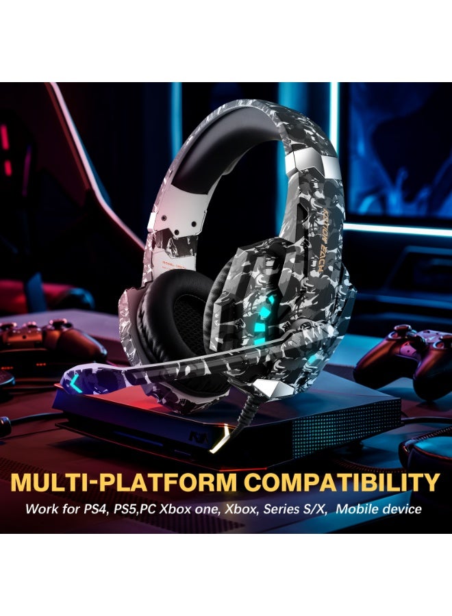 EDIFIER Gaming Headset with Microphone - for PC, PS4, PS5, Switch, Xbox One, Xbox Series X|S - 3.5mm Jack Gamer Headphone with Noise Canceling Mic (Camo Black) - Image 5