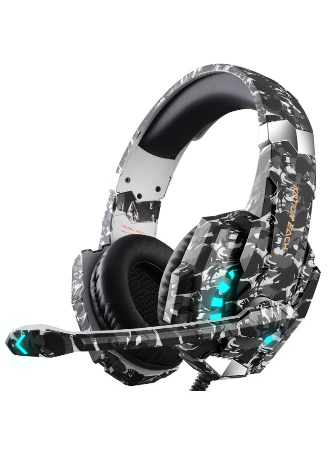 EDIFIER Gaming Headset with Microphone - for PC, PS4, PS5, Switch, Xbox One, Xbox Series X|S - 3.5mm Jack Gamer Headphone with Noise Canceling Mic (Camo Black) - Image 1