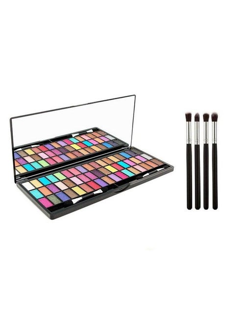 � 51 Colour Eye Shadow Pallette With 4 Pcs Eyeshadow Blending Brush