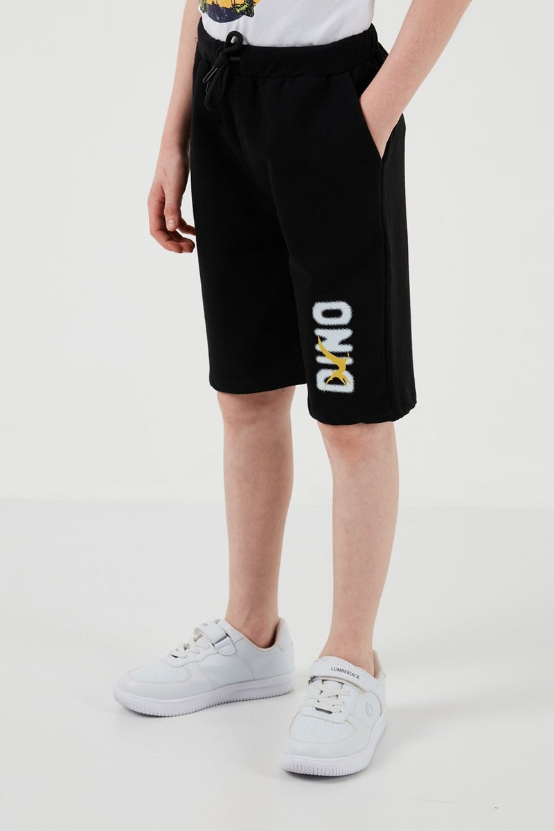 Lela Cotton Regular Fit Crew Neck Top and Bottom Set with Shorts Boy's Suit 6212017 - Image 4