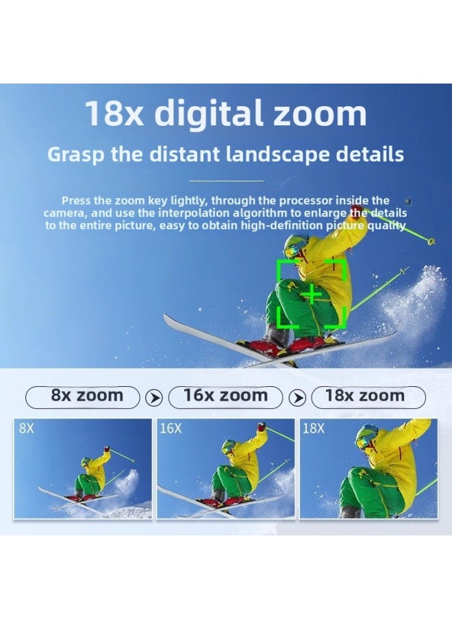 Generic Digital Professional Students HD Travel VLOG Photography Video Recorder Camera Cc Handheld Ddv Camera Free Shipping-Body Color:[official Standard Configuration + Wide-angle Mirror + 32g] You Can Take Selfies/record Videos  - Image 5