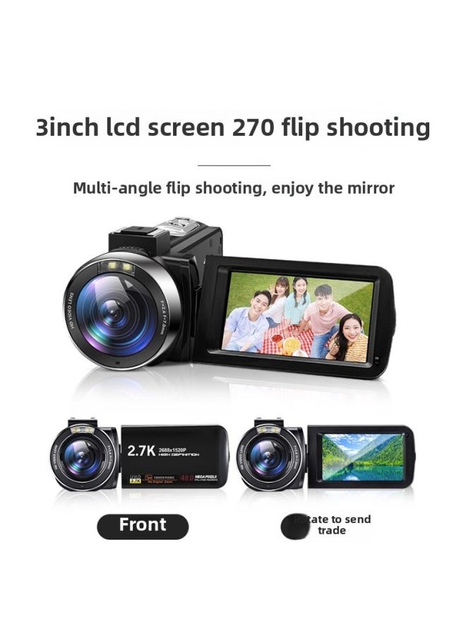 Generic Digital Professional Students HD Travel VLOG Photography Video Recorder Camera Cc Handheld Ddv Camera Free Shipping-Body Color:[official Standard Configuration + Wide-angle Mirror + 32g] You Can Take Selfies/record Videos  - Image 2