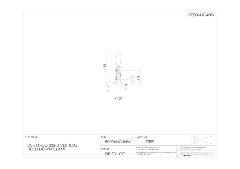 De-Sta-Co 202-U Vertical Hold Down Clamp - Image 3