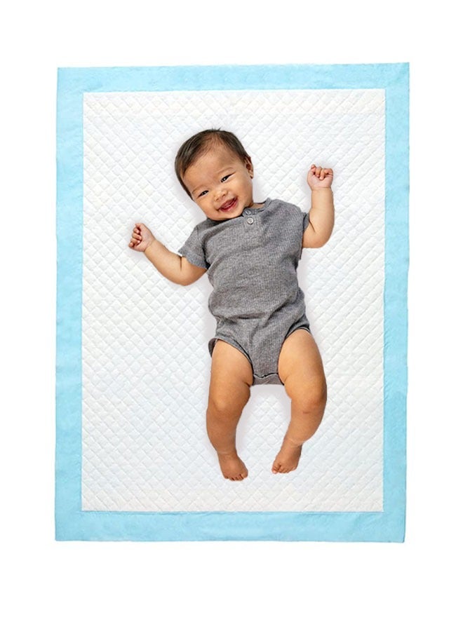 33*45CM Changing Diaper Pads Disposable Baby Diapers 5-Layer Protection Ventilation Waterproof Leak Proof Rapid Drying Blue Hospital Pad - Image 3