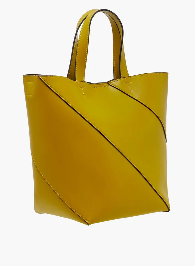 Celeste Panelled Tote Bag with Double Handle and Pouch