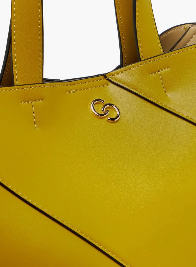 Celeste Panelled Tote Bag with Double Handle and Pouch