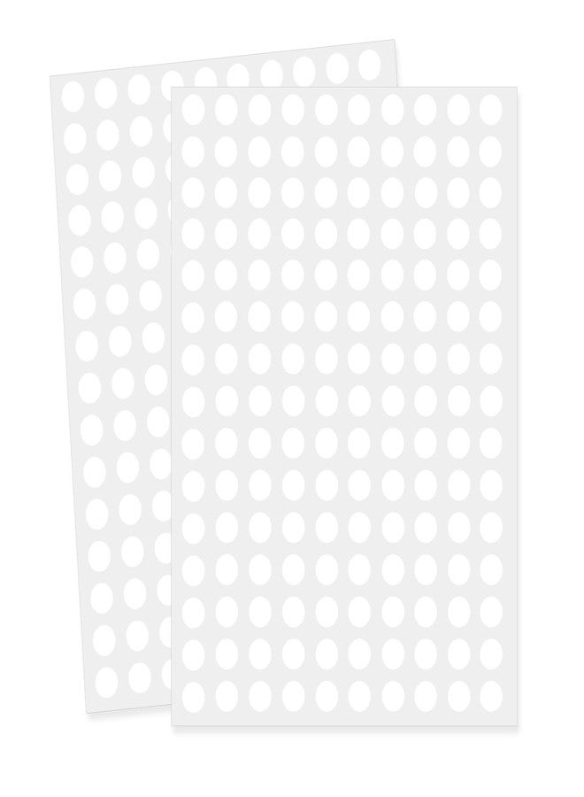 Yeachlaing 0.25 Inch Round Permanent Adhesive Color-Code Dot Stickers,White,Pack of 1800 - Image 1