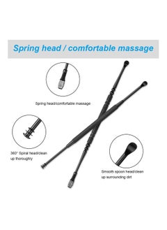 SYOSI Ear Wax Removal Tool Cleaner Kit with Metal Storage Box 6 Pcs Pick Curette Set Cleaning Brush for Earwax Remover and Cleansing  - Image 5