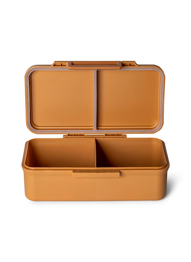 Citron - Rectangle Lunchbox With 2 Compartments For Kids, Leak Proof And Bpa Free Lunch Box For Kids - Caramel - Image 1