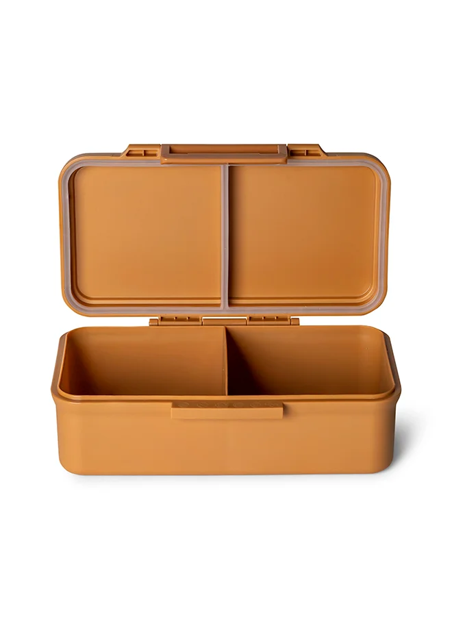 Citron Rectangle Lunchbox With 2 Compartments For Kids, Leak Proof And Bpa Free Lunch Box For Kids - Caramel