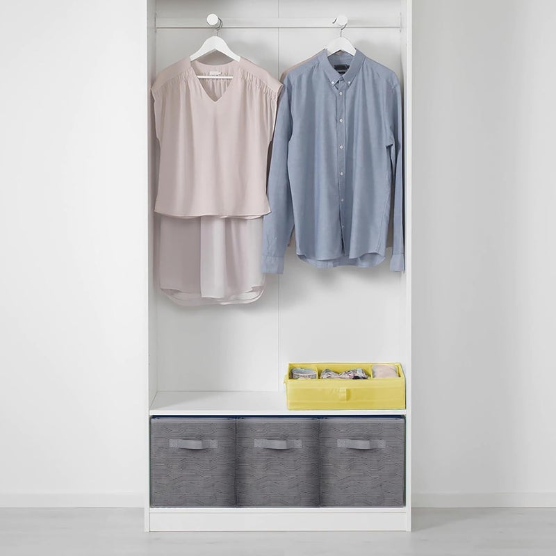 PowerKing Collapsible Storage Cubes with Handles, Fabric Foldable Bins for Closet Shelves, Durable Organization Storage Bins, 10.5'' x 11'' x 10.5'' (6Pack, Grey Stripes) (PKCA-809) - Image 3