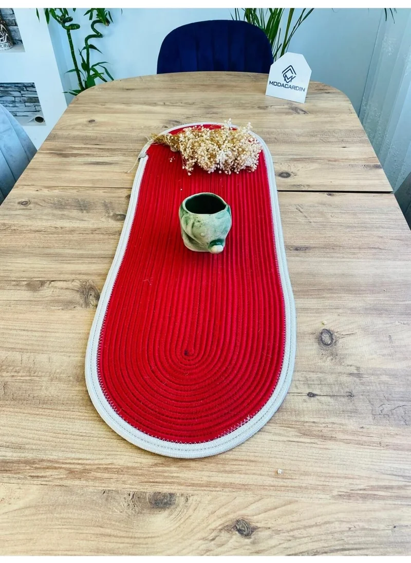 BDZ Deri BDZ Leather Jute Bohemian Style Decorative Runner 35x100 cm