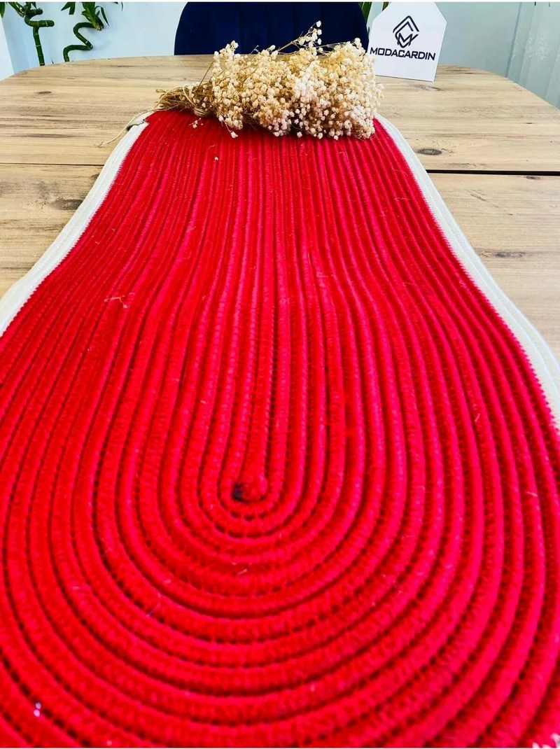 بدز ديري BDZ Leather Jute Bohemian Style Decorative Runner 35x100 cm