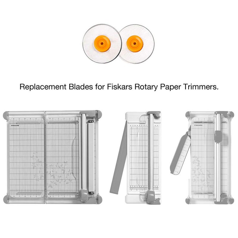 Fiskars 28mm Replacement Rotary Cutter Blades (2-Pack) - Style F - Compatible with Fiskars 28mm Rotary Paper Cutters - Image 2
