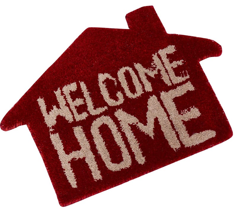Purpledip Door Mat Home Shape: Thick, Soft, Non-Skid Floor Carpet Rug (10746) - Image 2