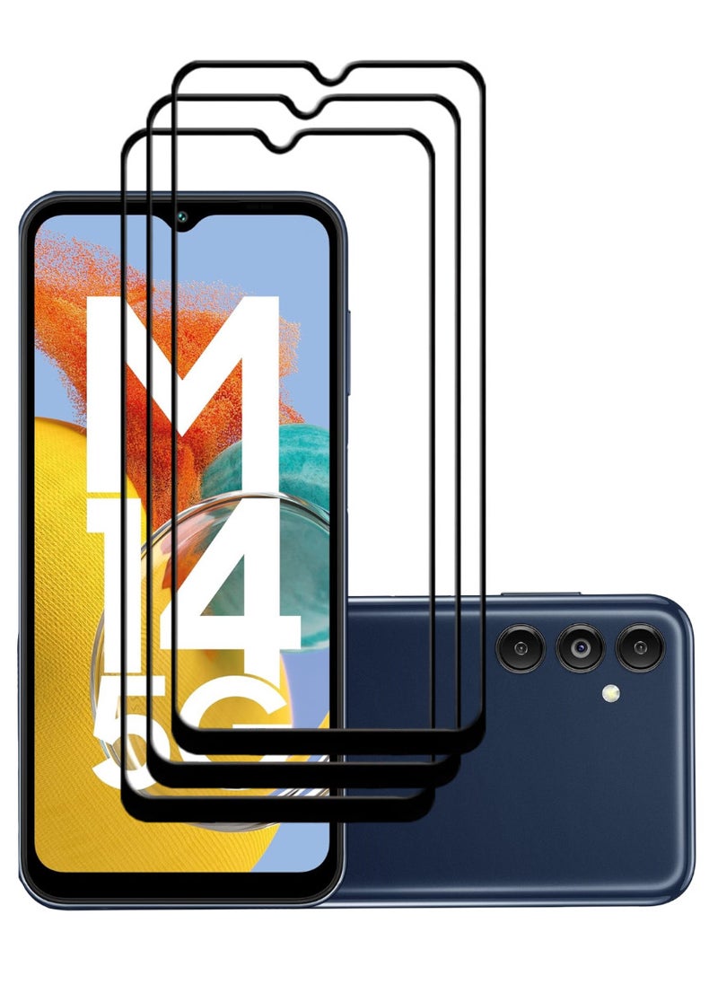 ACLIX 3 Pieces Antistatic ESD Dustproof Premium Quality High Definition Tempered Glass Screen Protector Designed For Samsung Galaxy M14 - Image 1