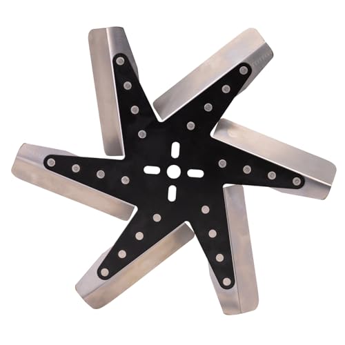Derale 19115 15 High Performance Stainless Steel Flex Fan Standard RotationBlack