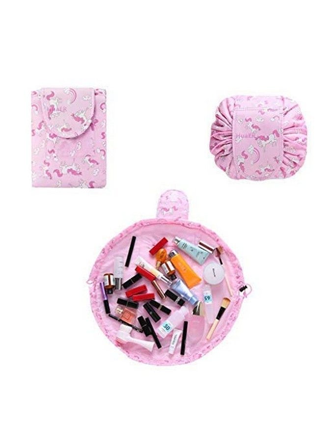 svk dream Portable Folding Drawstring Makeup Bag Large Capacity Lazy Cosmetic Organizer Pouch Magic Travel Toiletry Bags For Womens  - Image 4